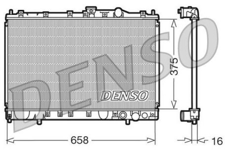 Радиатор, охлаждения дивгателя DENSO DRM45002 (фото 1)