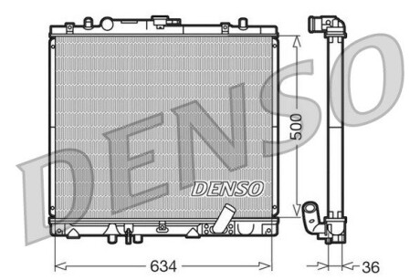 Радиатор, охлаждения дивгателя DENSO DRM45020 (фото 1)