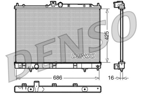 Радиатор, охлаждения дивгателя DENSO DRM45031