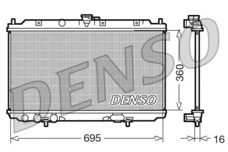 Радиатор, охлаждения дивгателя DENSO DRM46012