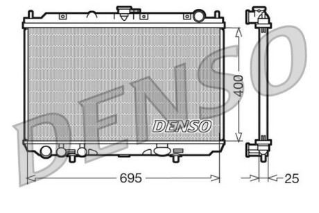 Радиатор, охлаждения дивгателя DENSO DRM46016