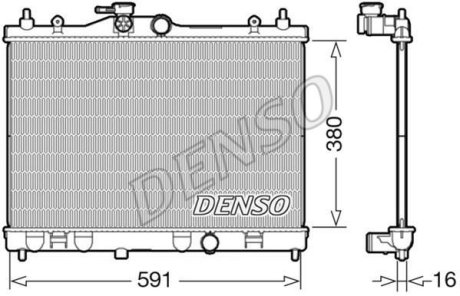 Радиатор, охлаждения дивгателя DENSO DRM46040