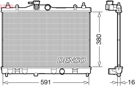 Радиатор, охлаждения дивгателя DENSO DRM46040