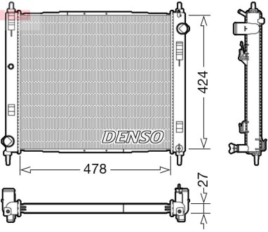 Радиатор, охлаждения дивгателя DENSO DRM46044