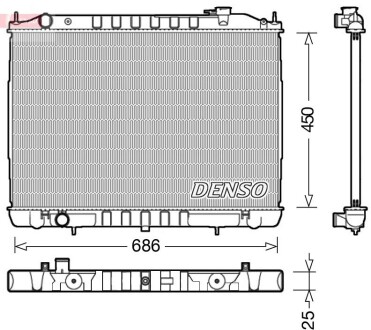 Радиатор, охлаждения дивгателя DENSO DRM46050