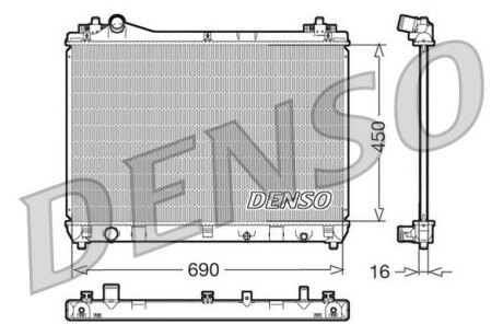 Радиатор, охлаждения дивгателя DENSO DRM47011