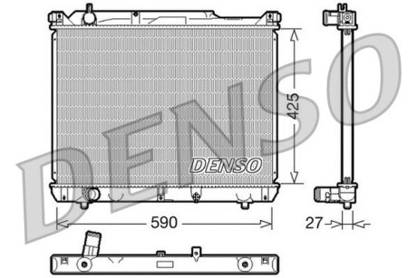 Радиатор, охлаждения дивгателя DENSO DRM47019