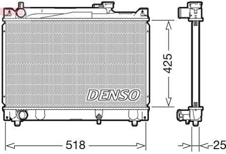 Радиатор, охлаждения дивгателя DENSO DRM47030