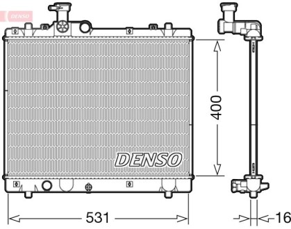 Радиатор, охлаждения дивгателя DENSO DRM47034