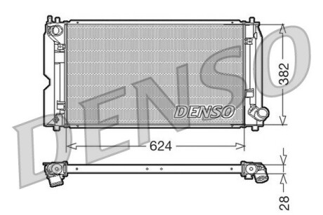 Радиатор, охлаждения дивгателя DENSO DRM50012