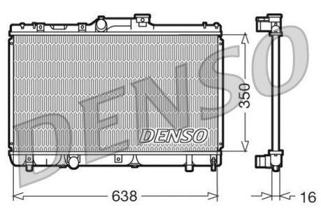 Радиатор, охлаждения дивгателя DENSO DRM50013