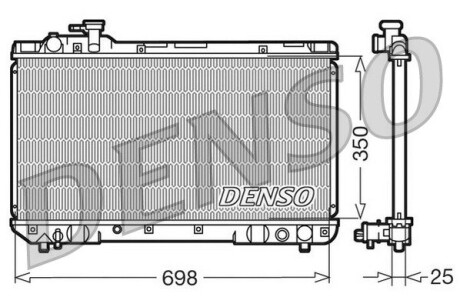 Радиатор, охлаждения дивгателя DENSO DRM50020