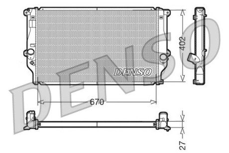 Радиатор, охлаждения дивгателя DENSO DRM50025