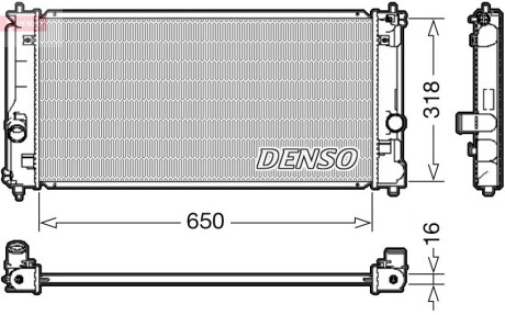 Радиатор, охлаждения дивгателя DENSO DRM50081