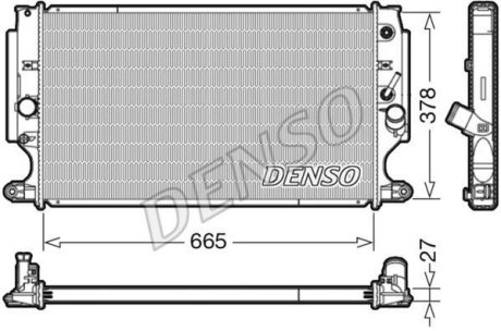 Радиатор, охлаждения дивгателя DENSO DRM50088