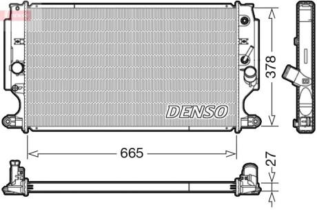 Радиатор, охлаждения дивгателя DENSO DRM50088