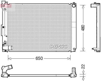 Радиатор, охлаждения дивгателя DENSO DRM51012