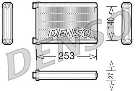Радіатор пічки BMW 1 (E81), 1 (E82), 1 (E87), 1 (E88), 3 (E90), 3 (E91), 3 (E92), 3 (E93), X1 (E84), X3 (F25), X4 (F26) 1.6-4.4 06.04-03.18 DENSO DRR05005 (фото 1)