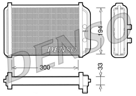 Теплообменник, отопление салона DENSO DRR09033