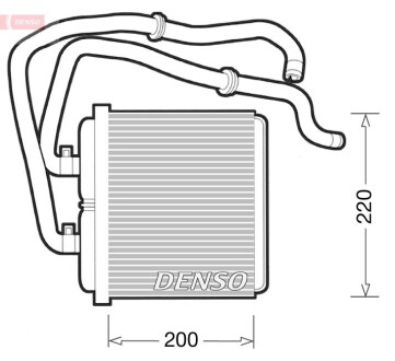 Теплообменник, отопление салона DENSO DRR12003