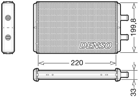 Теплообменник, отопление салона DENSO DRR12016