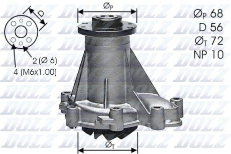 Помпа MB/PUCH (STEYR) E250/G300 "2,5-3,4 "85-00 DOLZ M276