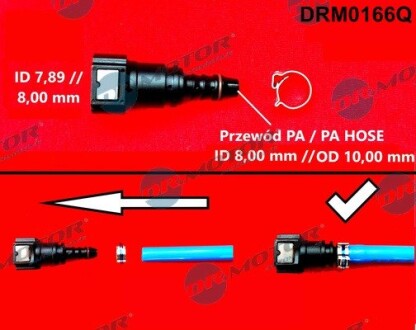 Штуцер 7,89/8mm з АБС DR.MOTOR DRM0166Q