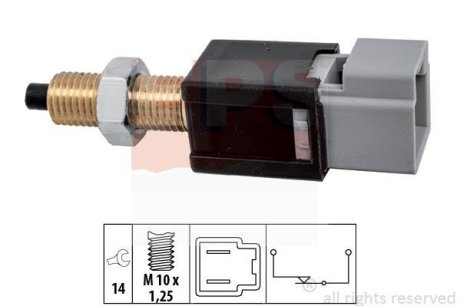 Выключатель фонаря сигнала торможения; Выключатель, привод сцепления (Tempomat) EPS 1.810.304 (фото 1)
