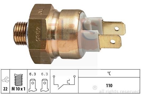 Термовыключатель, сигнальная лампа охлаждающей жидкости EPS 1.840.085 (фото 1)