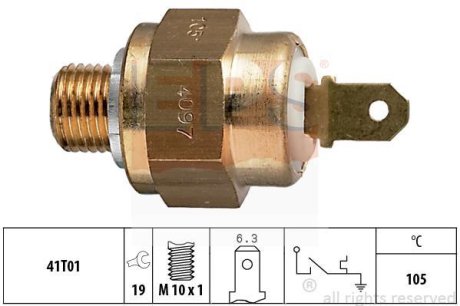 Термовыключатель, сигнальная лампа охлаждающей жидкости EPS 1.840.097 (фото 1)