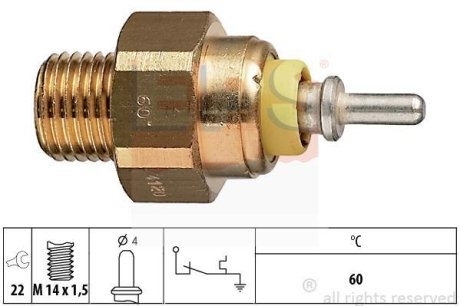 Термовыключатель, сигнальная лампа охлаждающей жидкости EPS 1.840.120 (фото 1)