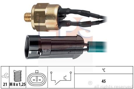 Термовыключатель, сигнальная лампа охлаждающей жидкости EPS 1.840.124