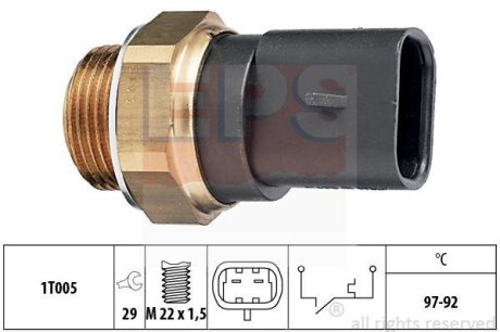 Термовыключатель, вентилятор радиатора EPS 1.850.103