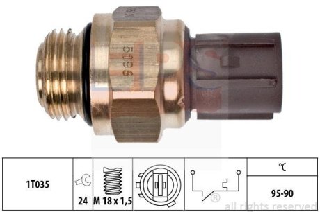 Термовыключатель, вентилятор радиатора EPS 1.850.196 (фото 1)