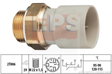 Термовыключатель, вентилятор радиатора EPS 1.850.655 (фото 1)