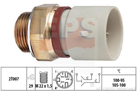 Термовыключатель, вентилятор радиатора EPS 1.850.674