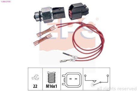 Выключатель, фара заднего хода EPS 1.860.275K