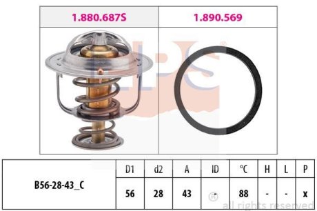 Термостат, охлаждающая жидкость EPS 1.880.687