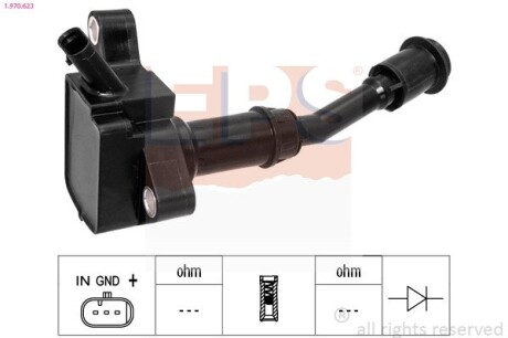 Котушка запалювання 1.5EcoBoost Ford C-Max 15-/Focus III 4-/Kuga 14-/Mondeo V 14- /S-Max 15- EPS 1.970.623