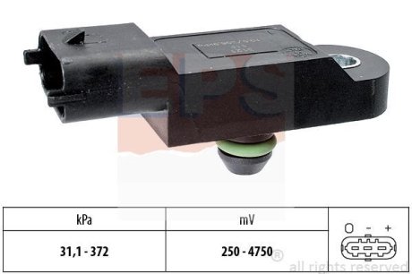 Датчик давления воздуха, высотный корректор; Датчик, давление во впускном газопроводе EPS 1.993.177 (фото 1)
