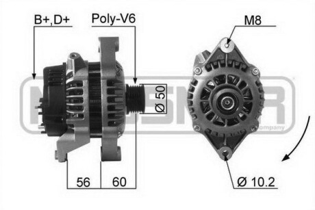 Генератор Opel Vectra B 1.6 i -02/Omega B 2.2 16V -03 ERA 210065A