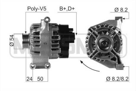 Генератор Fiat Doblo 1.4 10-/Tipo 1.4 -20/Ford Ka 1.2 -16/Opel Combo ERA 210663A (фото 1)