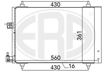 Радiатор кондицiонера ERA 667039