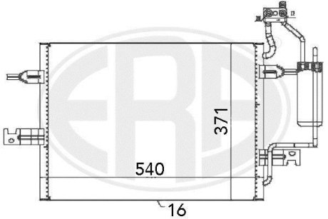 Радiатор кондицiонера ERA 667058