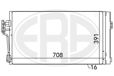 Радiатор кондицiонера з осушувачем ERA 667064 (фото 1)