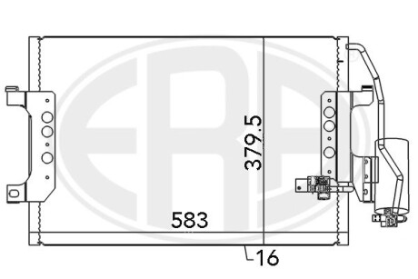 Радіатор кондиціонера ERA 667083 (фото 1)