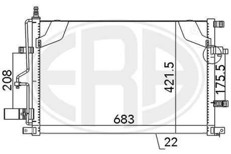 Радіатор кондиціонера ERA 667124
