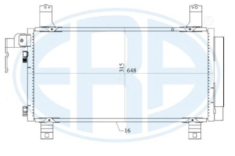 Радіатор кондиціонера ERA 667154