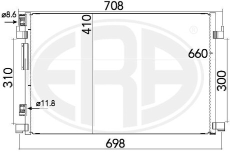 Радiатор кондицiонера ERA 667165