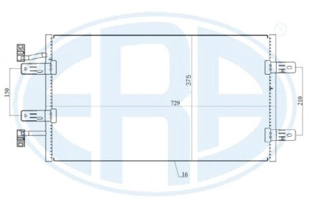 Радiатор кондицiонера ERA 667174